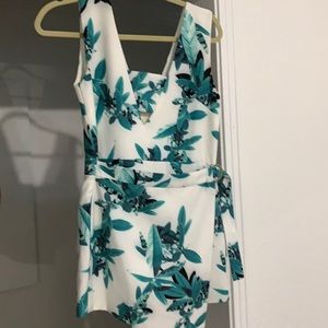 Tropical floral romper